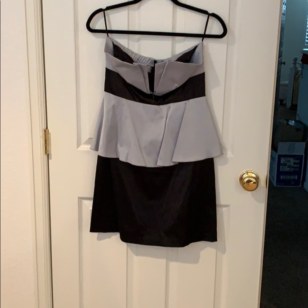 Grey and black cocktail dress